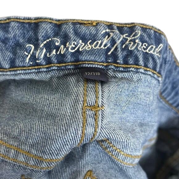 Universal Thread High Rise Distressed Straight Leg Jeans - Picture 6 of 7